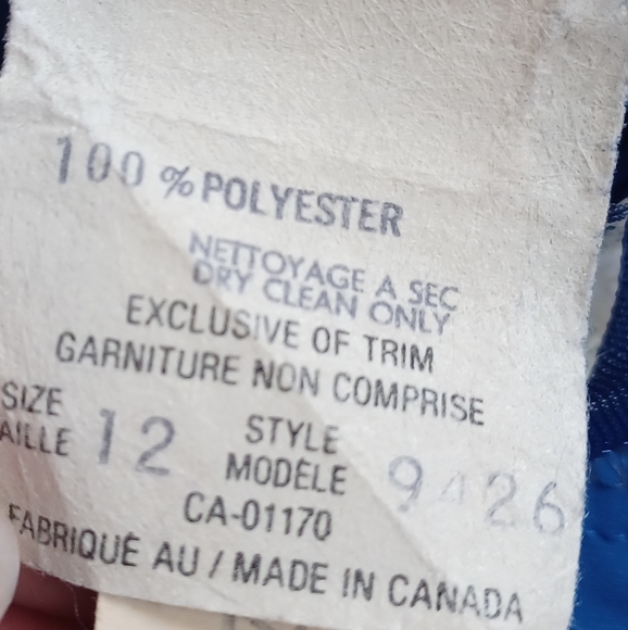 4/$60 Sheer Blue Three Piece Dress (Skirt, Blouse, Belt) - Size 12 - Picture 10 of 11